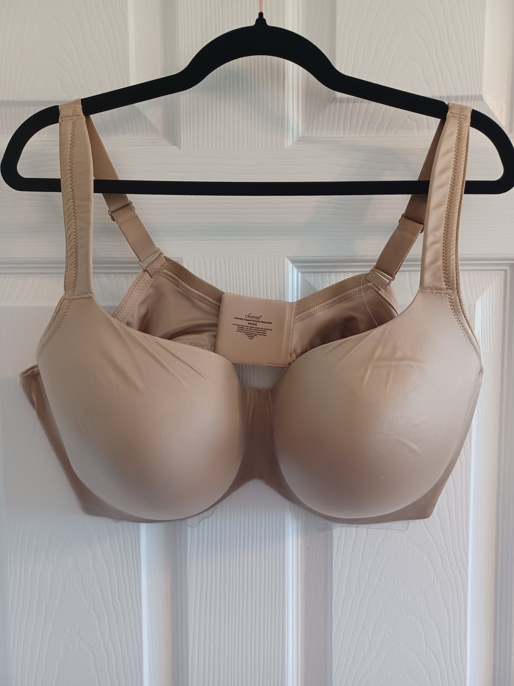 Soma Nude Beige T-Shirt Bra Full Coverage Stunning Support Balconette 44DDD/F